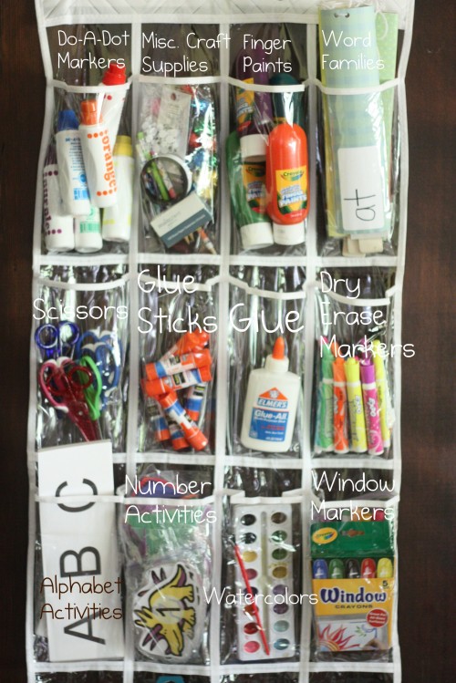 Use a shoe organiser for your craft supplies 