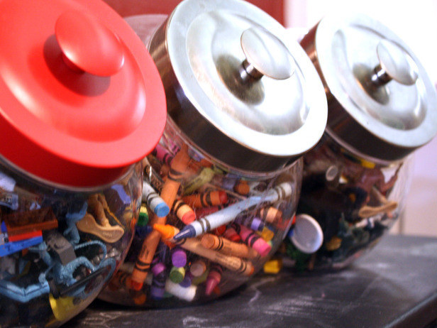 food storage jars to store craft supplies