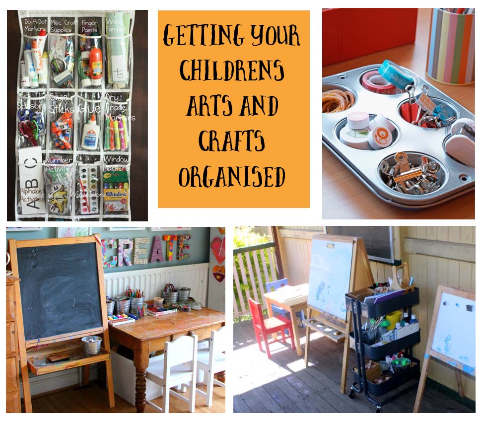 getting your childs arts and crafts space and upplies organised
