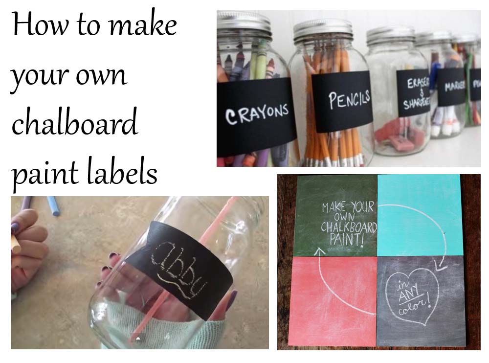 how to make your own chalkboard paint labels