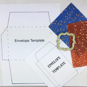envelope templates and decorative papers for crafting with