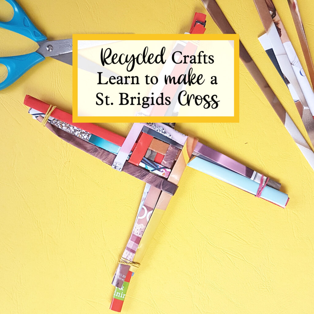 recycled crafts learn how to make a st brigids day cross from recycled materials