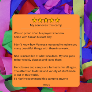 ART CAMP CUSTOMER REVIEW FOR CHILDREN