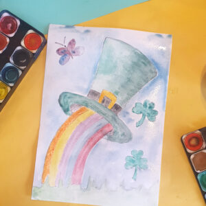 paint your own st patricks day painting hat