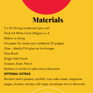 materials you need for our online notebook workshop