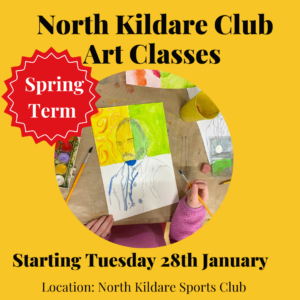 Spring term of after school art classes in North Kildare Sports Club