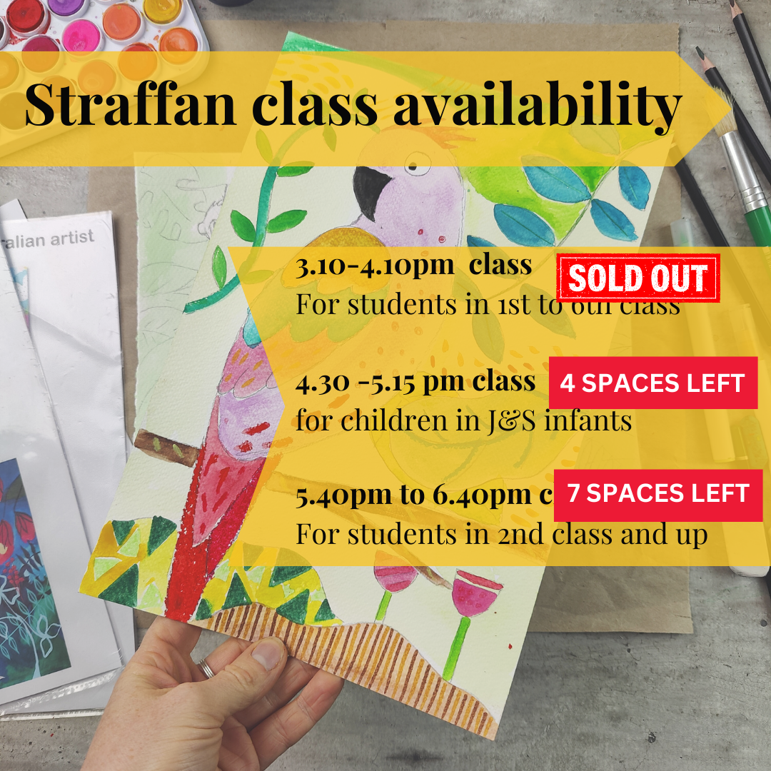 avaailable spaces in our straffan after school art classes