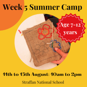 straffan summer art camp for children age 7 to 12 August 2025 with the craft corner