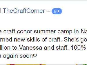 It was a great time with the craft conor summer camp in Naas! My daughter really enjoyed this camp and learned new skills of craft