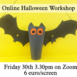 flying bat live online halloween workshop