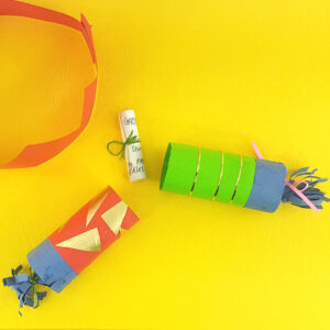 christmas crackers made from recycled materials