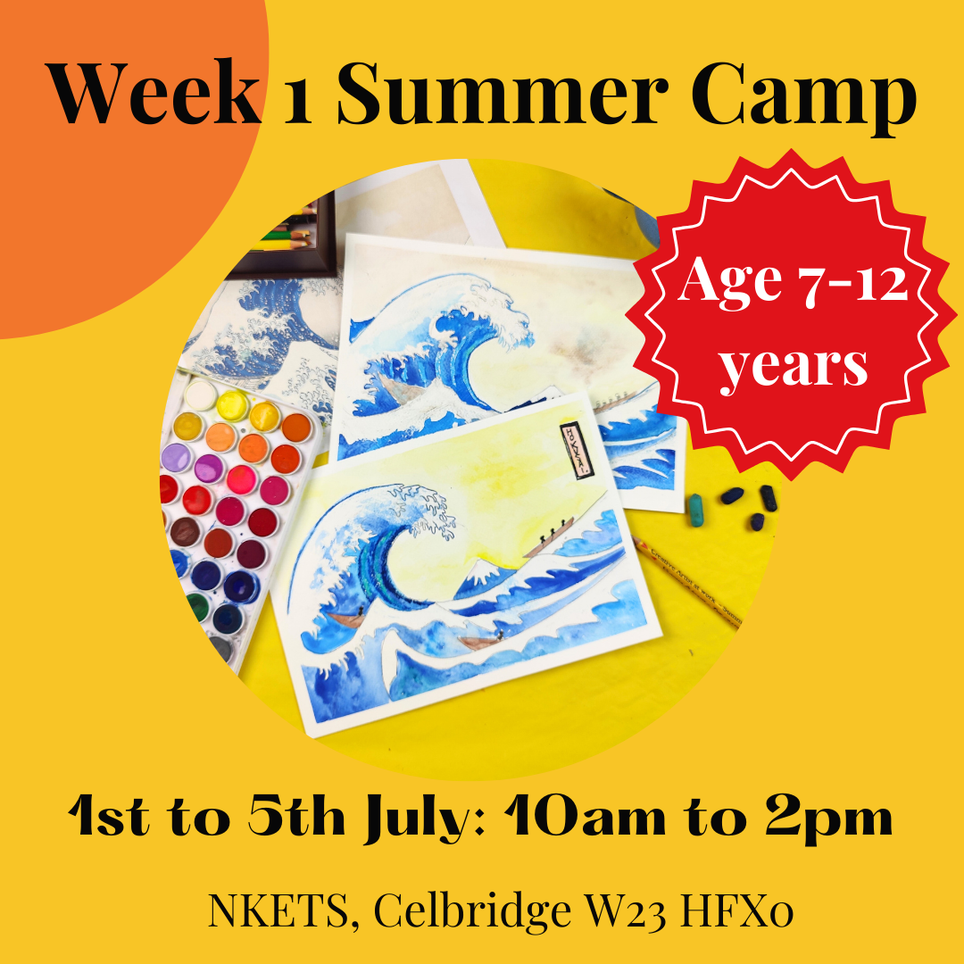 Summer art camp in Celbridge July 2024 for children age 7 and upwards