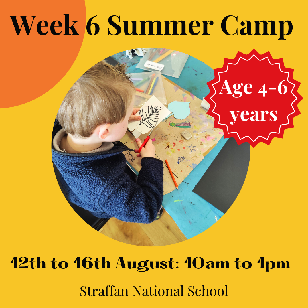 age 4 to 6 summer art camp in Straffan