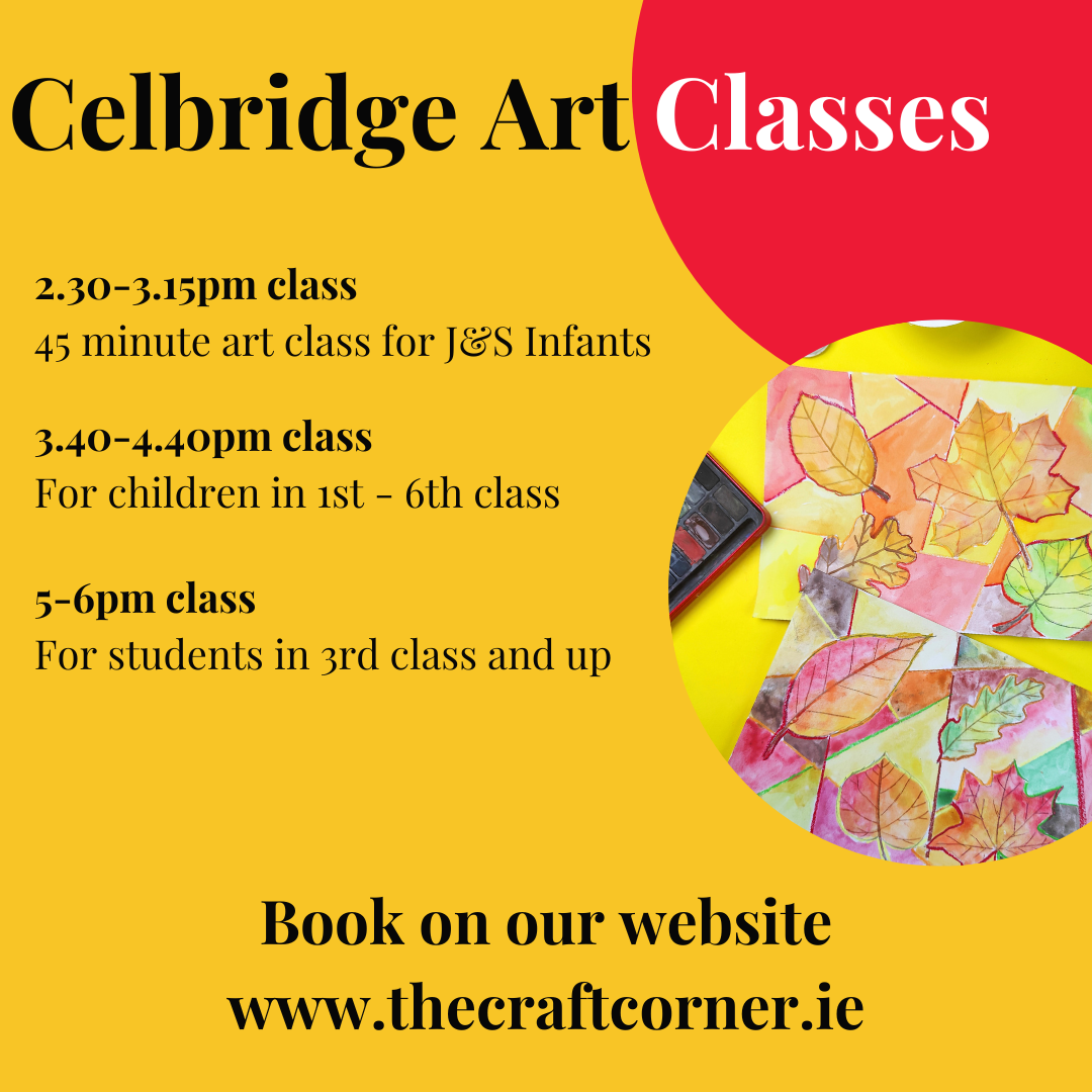 celbridge after school art classes with the craft corner class times and age groups