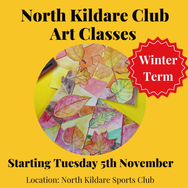 kilcock art classes for children in North Kildare Sports Club winter term 2024